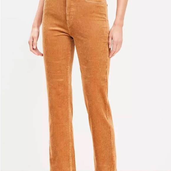 *NWT* LOFT Straight Corduroy Pants | Perfect Camel | Size 27/4 - Picture 2 of 3